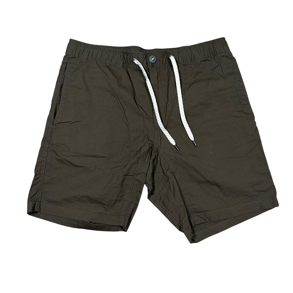 Vuori Ripstop Shorts Mens Large V370 Elastic Waist 8" Climber Cotton Stretch